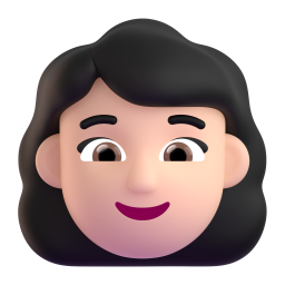 woman: light skin tone β Fluent 3D