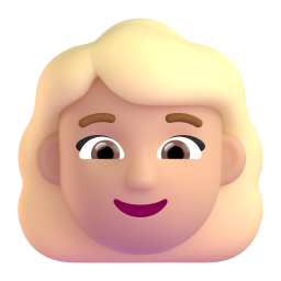 woman: medium-light skin tone β Fluent 3D